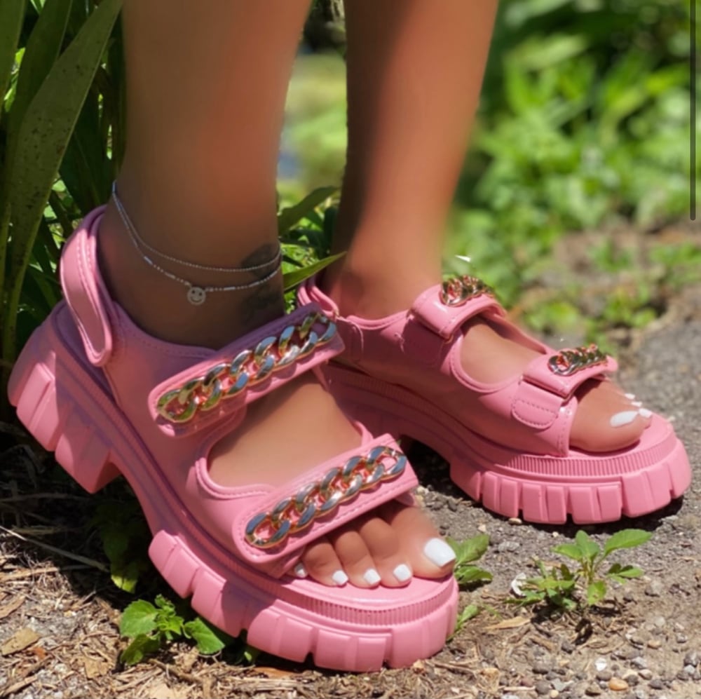 Image of Justice Buckle Flatform Sandals