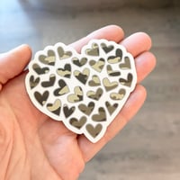 3” Camouflage Heart of Heart Vinyl Sticker