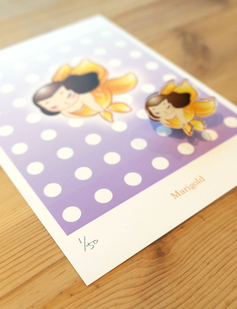 Marigold - LTD Pin + Print 2-pc Set