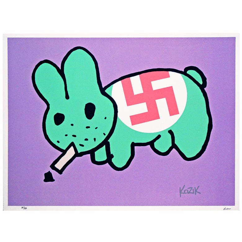 Image of Frank Kozik Ltd edition Smorkin Labbit - Gay Nazi