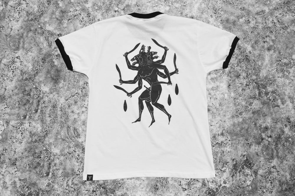 Hundred Hands White Ringer T-Shirt