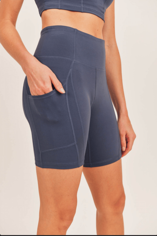 Image of Essential Highwaist Pocket Biker Shorts-