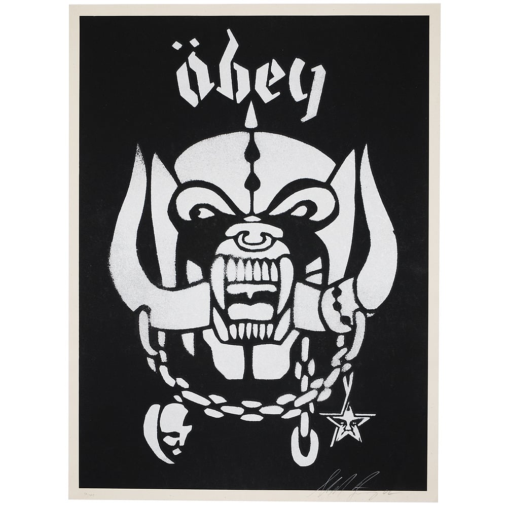 Image of Shepard Fairey - Obey Giant - Motorhead-Limited edition - Silver