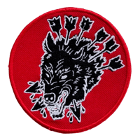 Red Embroidered Patch