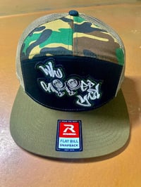 Camo & Olive Snapback Hat