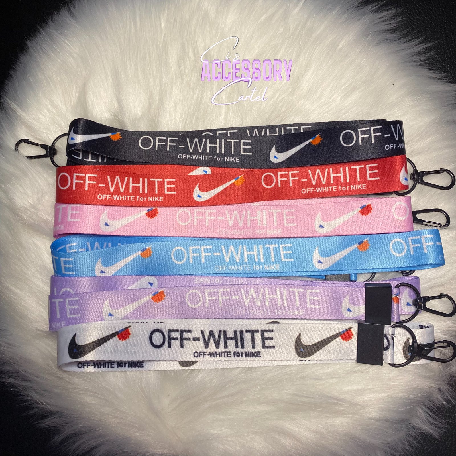 white nike lanyard