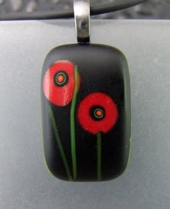 Image of Valentine Poppy Bitty Bloom Pendant