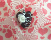 Image of Chocolate Marble Heart Pendant
