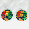 Lips and Ankh Wood Earrings
