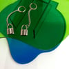 PADLOCK THIN CHAIN EARRINGS