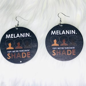 Image of Melanin Yep I’m Throwin’ Shade Wood Earring