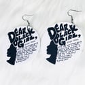 Dear Black Girl Wood Earrings