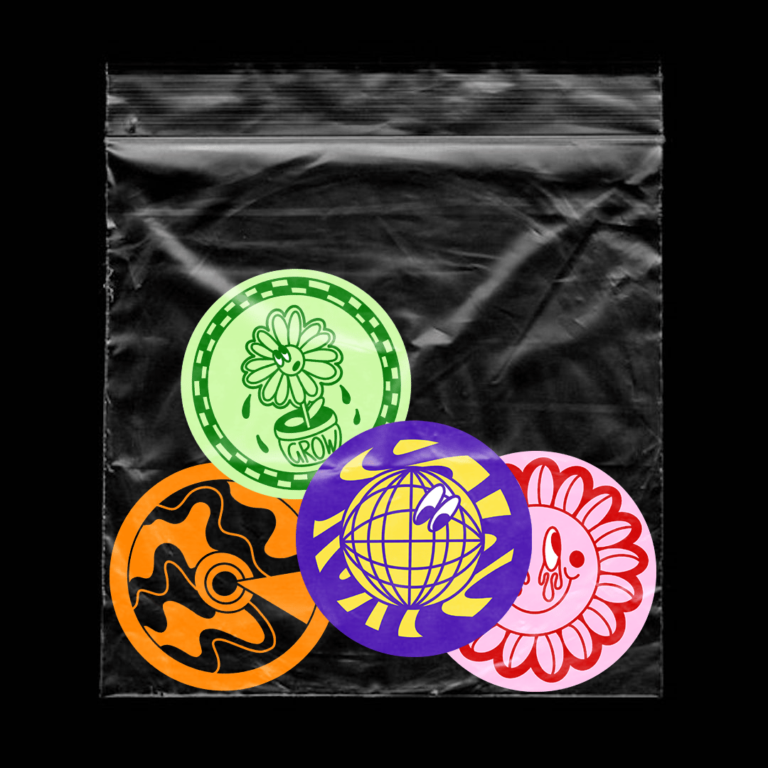 Sticker 4 x pack