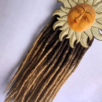 Image 2 of BROWN & BLONDE gradient synthetic dreadlock extensions