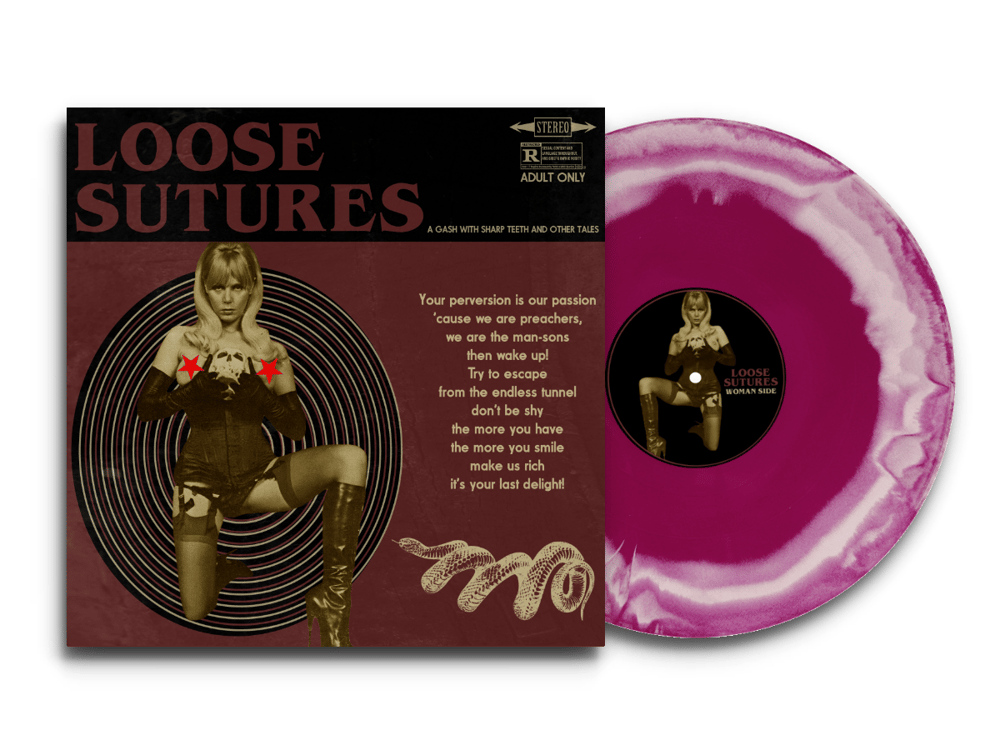 Image of Loose Sutures - A Gash With Sharp Teeth and Other Tales 190x LTD  Side A/B White/Deep Purple Vinyl