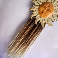 Image 2 of BROWN, BLOND & LIGHT BLOND gradient synthetic dreadlock extensions