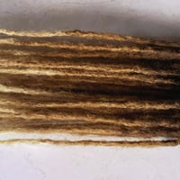 Image 1 of BROWN, BLOND & LIGHT BLOND gradient synthetic dreadlock extensions