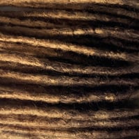 Image 1 of BROWN & BLONDE gradient synthetic dreadlock extensions