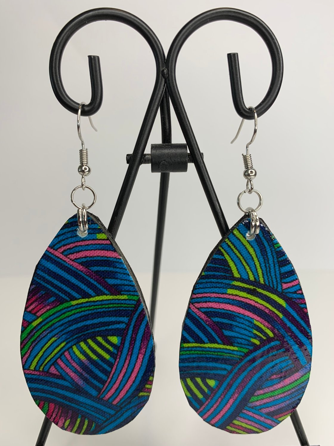Image of "Blue Rainbows" Earrings