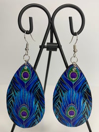 Image 1 of "Peacock Feathers" Earrings