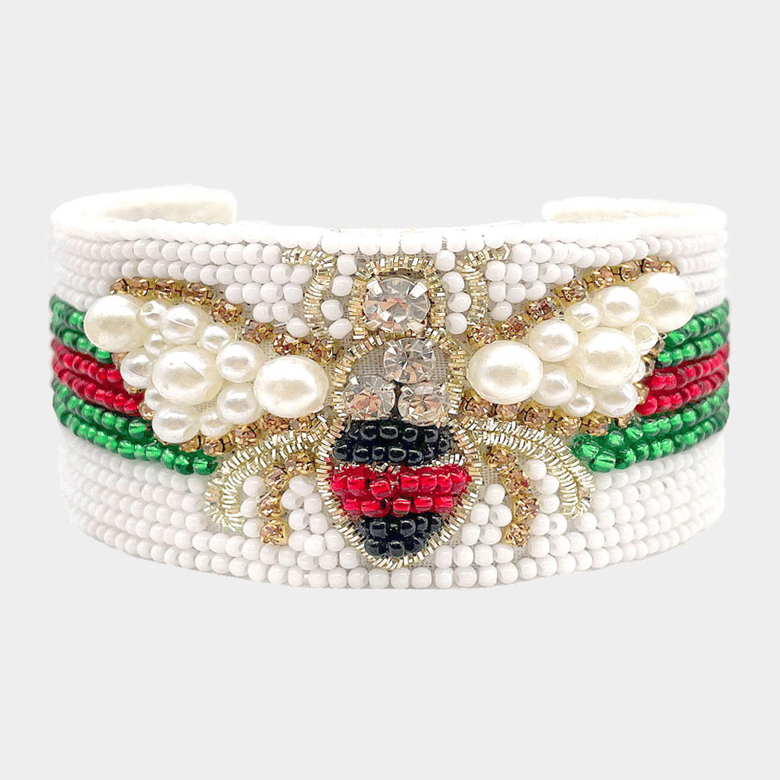 Image of Gucci Inspired White Ciff Bracelet 