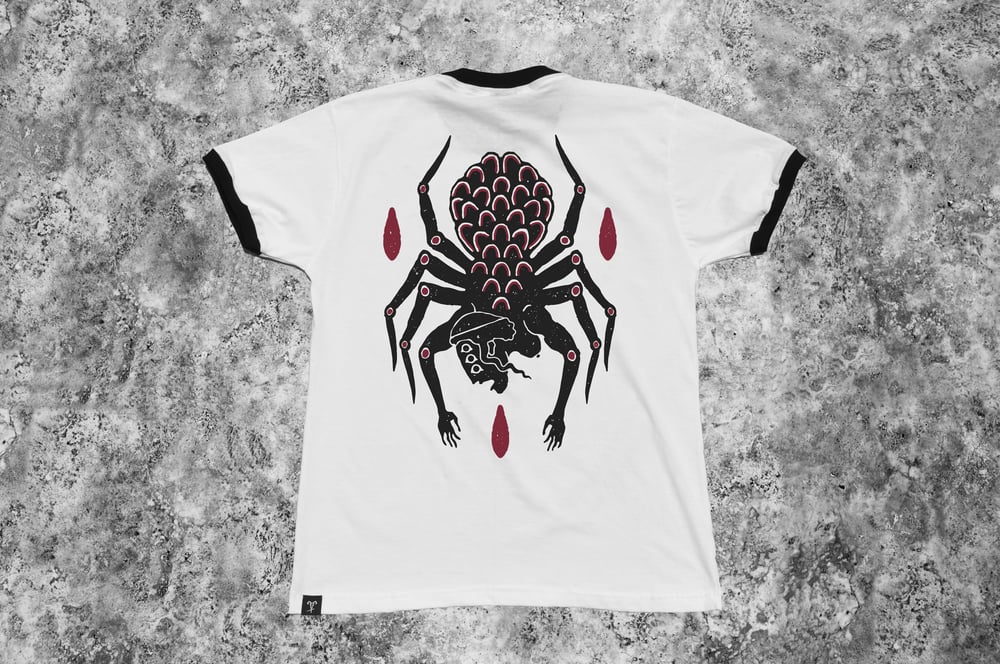 Arachne White Ringer T-Shirt