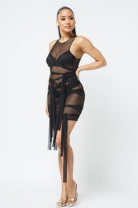 Image 2 of "Summer Time Fine" BLACK MESH DRESS 