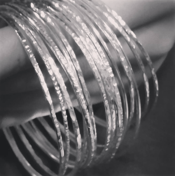 Image of Stering silver stacking bangles