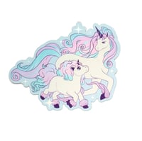 Image 1 of Galarian Ponyta and Rapidash Holographic Sticker