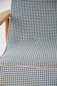 Image 4 of Fauteuil Z pieds de poule bleu