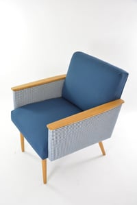 Image 4 of Fauteuil carré bicolore bleu & PDP