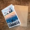 Sunrise swim greetings card