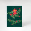Holly Jolly Evergreen Bird Holiday Greeting Card - New!