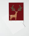 Snow Deer Holiday Greeting Card - Holiday Stationery - New!