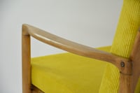 Image 3 of Fauteuil BZ velours côtelé jaune fluo