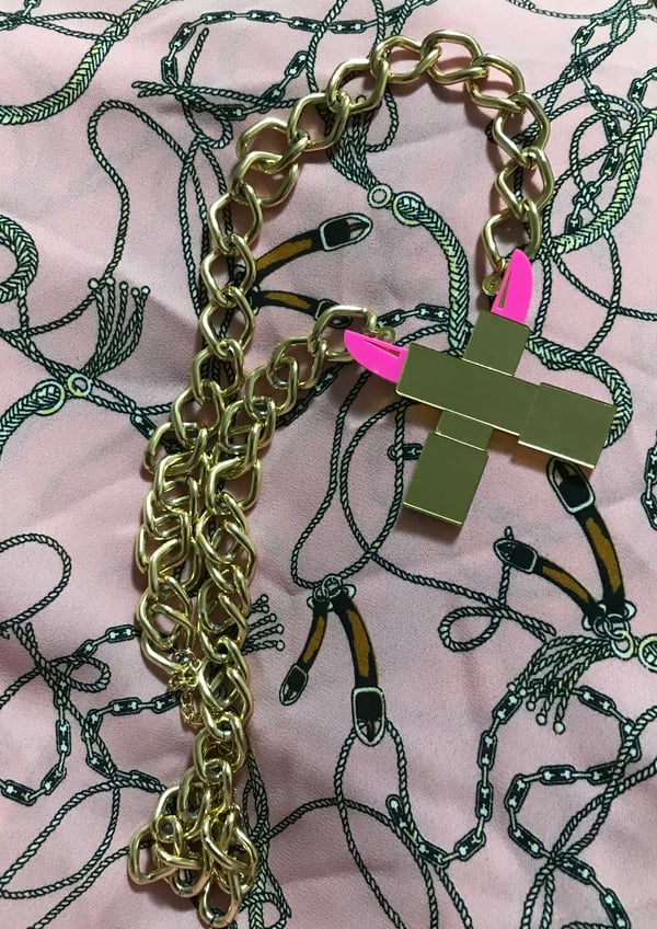 Image of Pink Lipstick necklace 