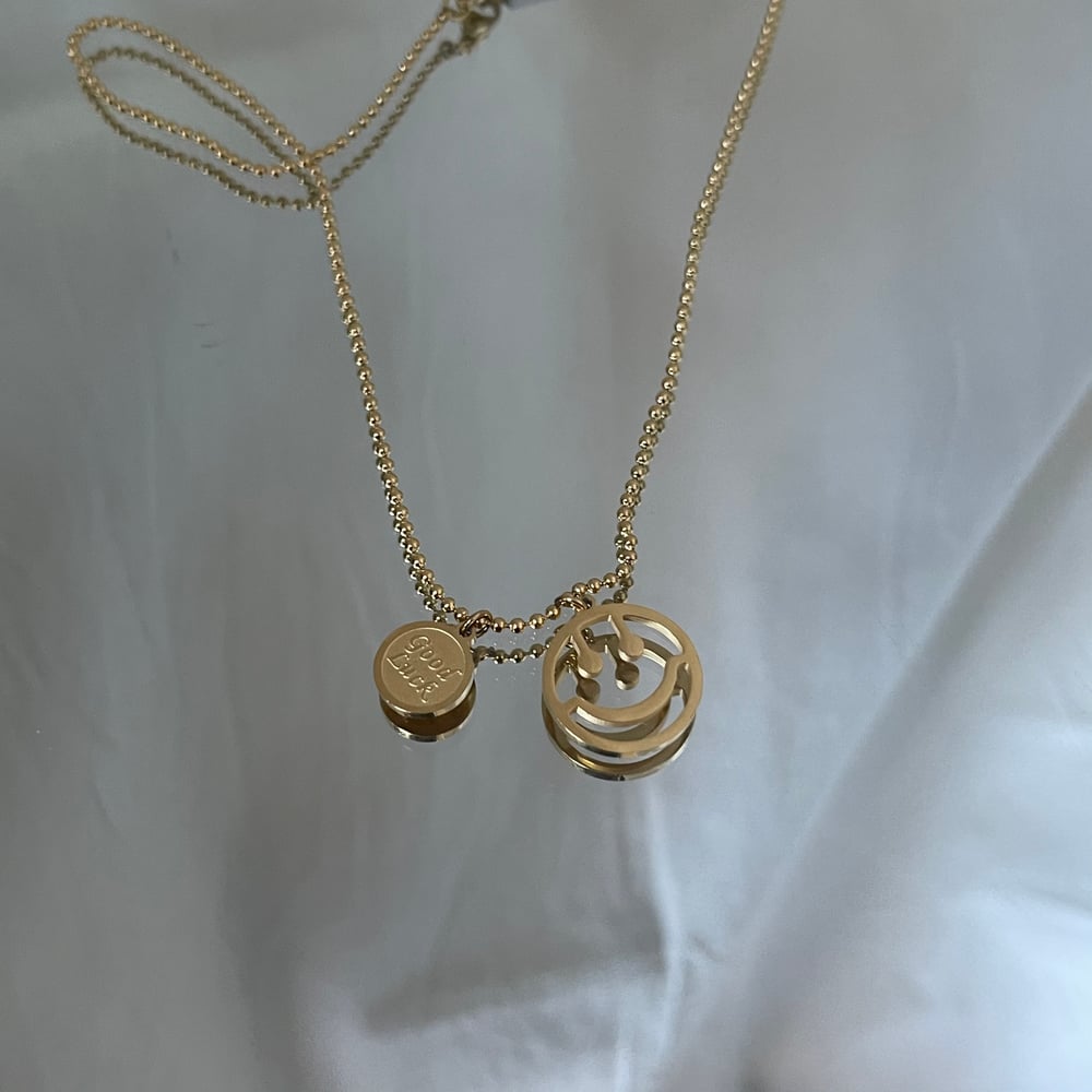 Image of ‘Good Luck’ Smiley Face Necklace 