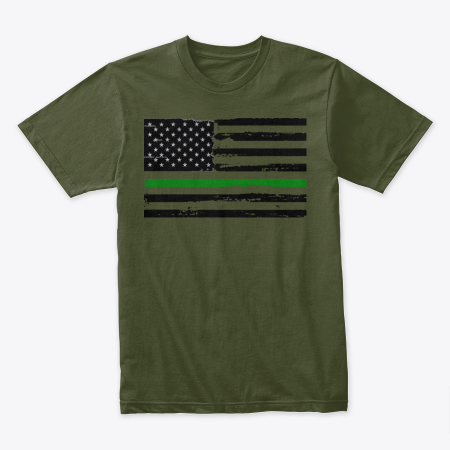 Image of GREEN LINE STEALTH FLAG TEE