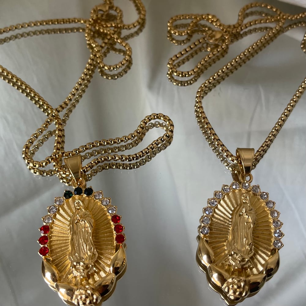 Image of Virgen Mary Tricolor Necklace + new addition 