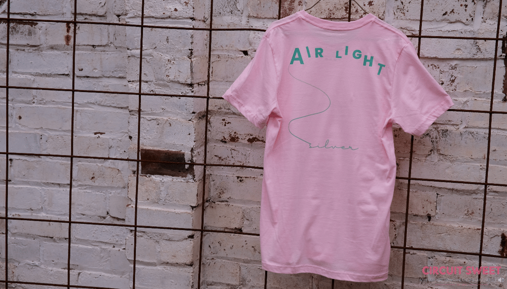 Image of SILVER - "AIR LIGHT"  RELEASE PINK TEE - DOWD RECORDS X CIRCUIT SWEET COLLAB T-SHIRTS