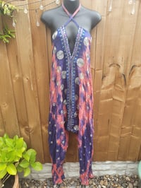 Image 2 of BOHO jumpsuit pink and blue