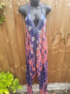 BOHO jumpsuit pink and blue