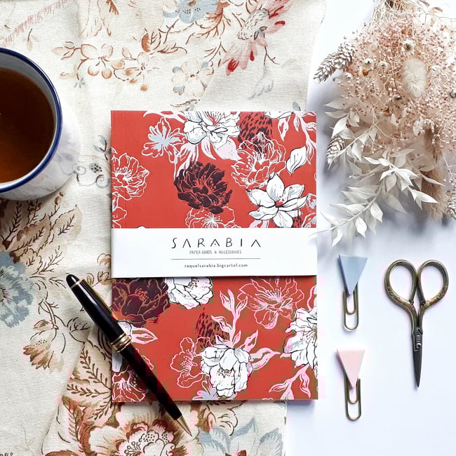 Oriental flowers notebook 