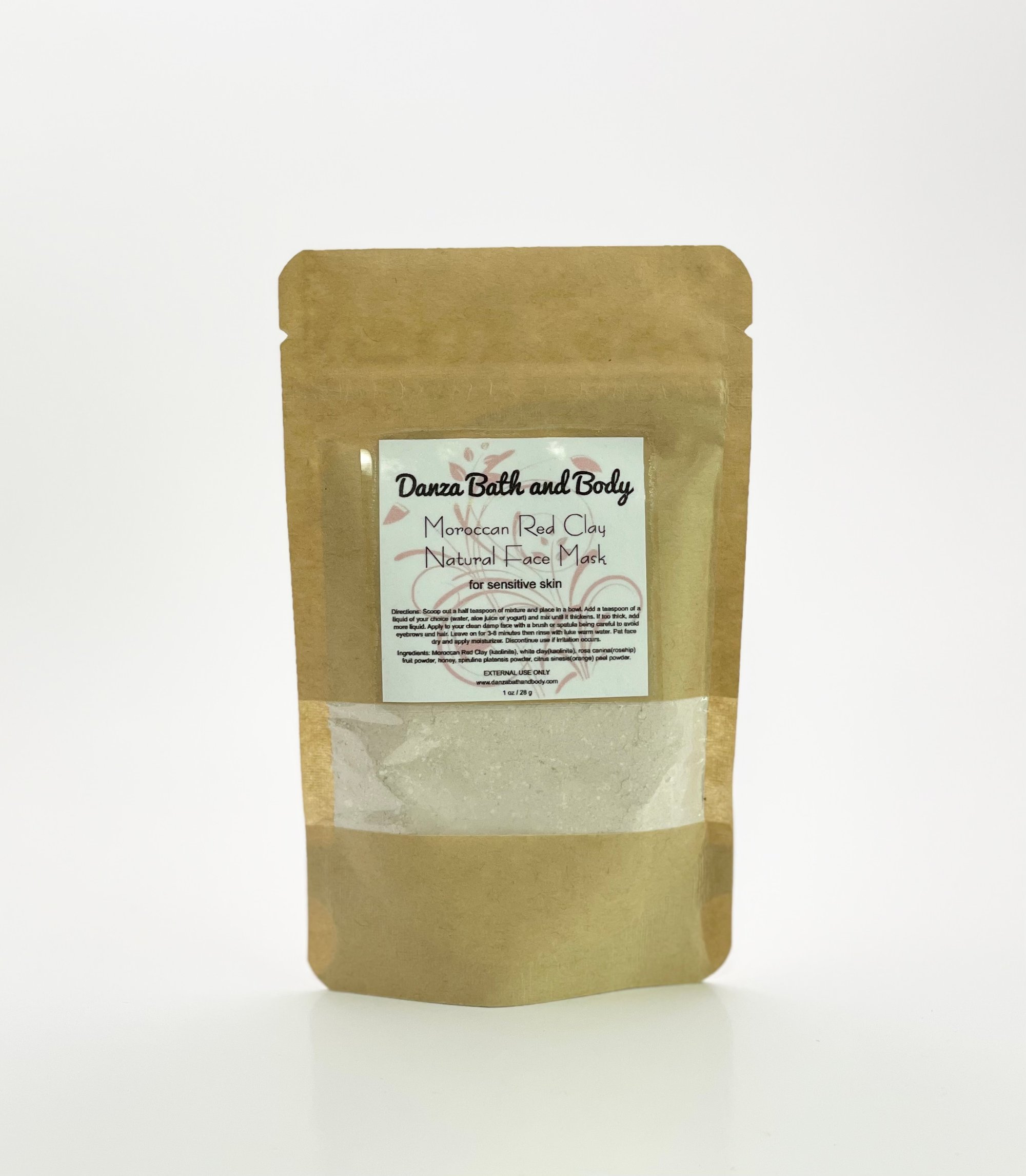 Face Mask- Rose and Moroccan Red Clay Face Mask- Rose and Moroccan Red Clay