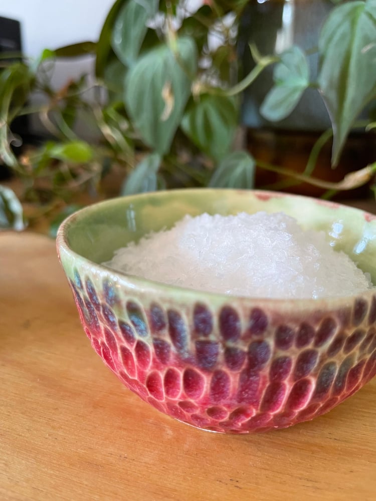 Image of Pink and mint green salt dish 