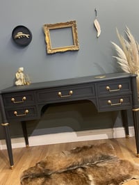 Image 1 of Stunning stag dressing table/desk in dark grey