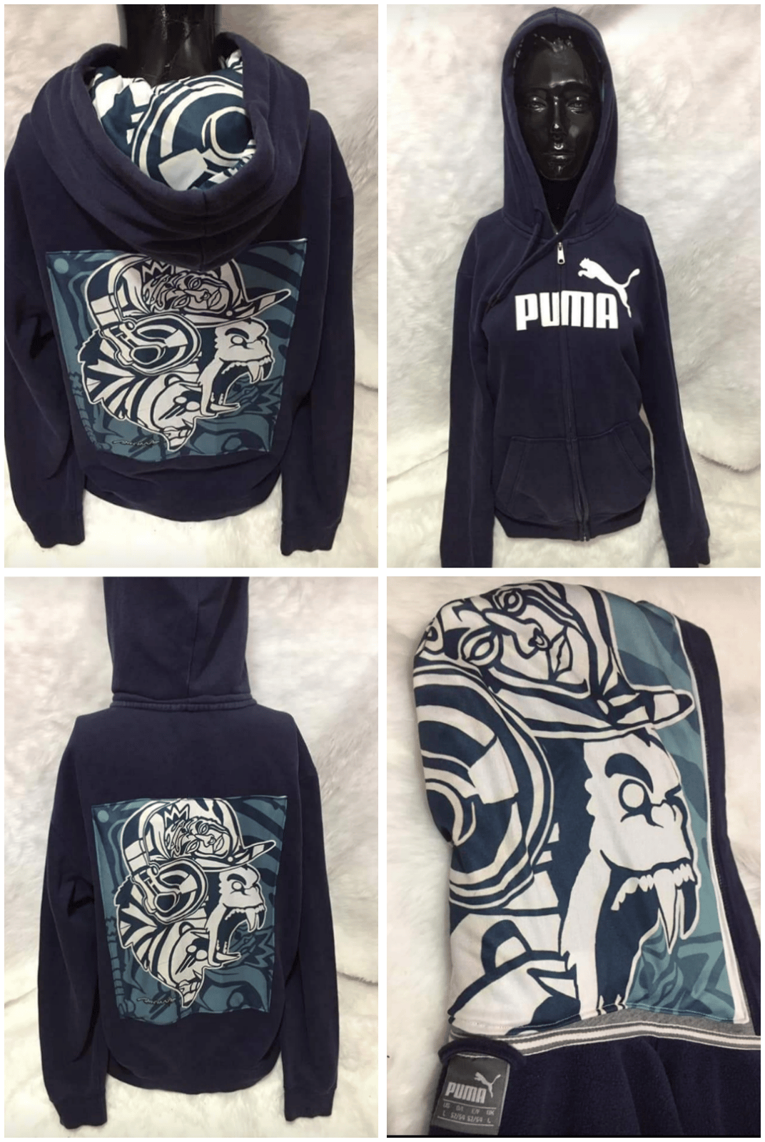 Large custom puma zip hoodie | Noldi