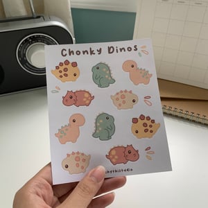 Image of Chonky Dino Sticker Sheet