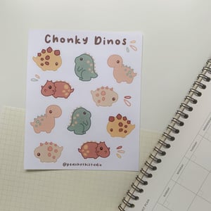 Image of Chonky Dino Sticker Sheet