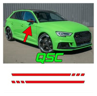 Image 1 of X2 Wing Mirror Slash stickers For Audi 8v A3 S3 RS3 